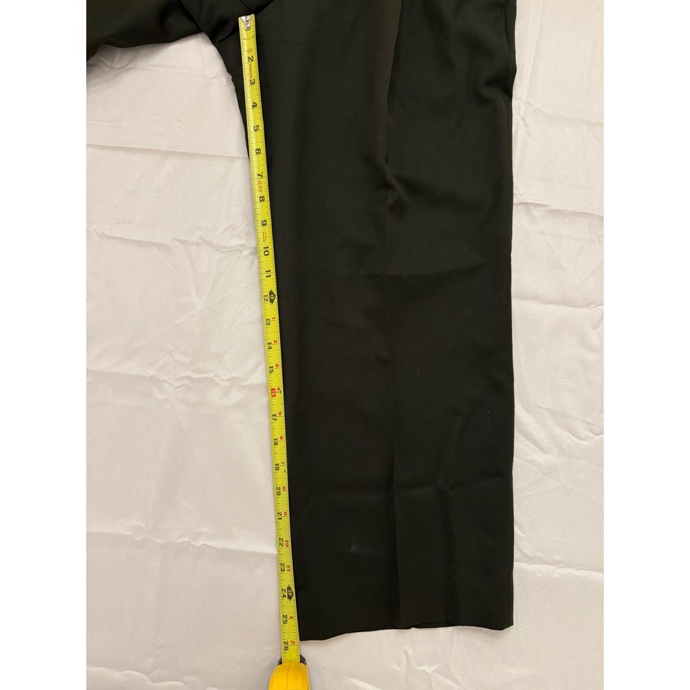 Nordstrom Mens Smartcare Wool Pleated Dress Pants 33R Black Career Office Work - Picture 8 of 9